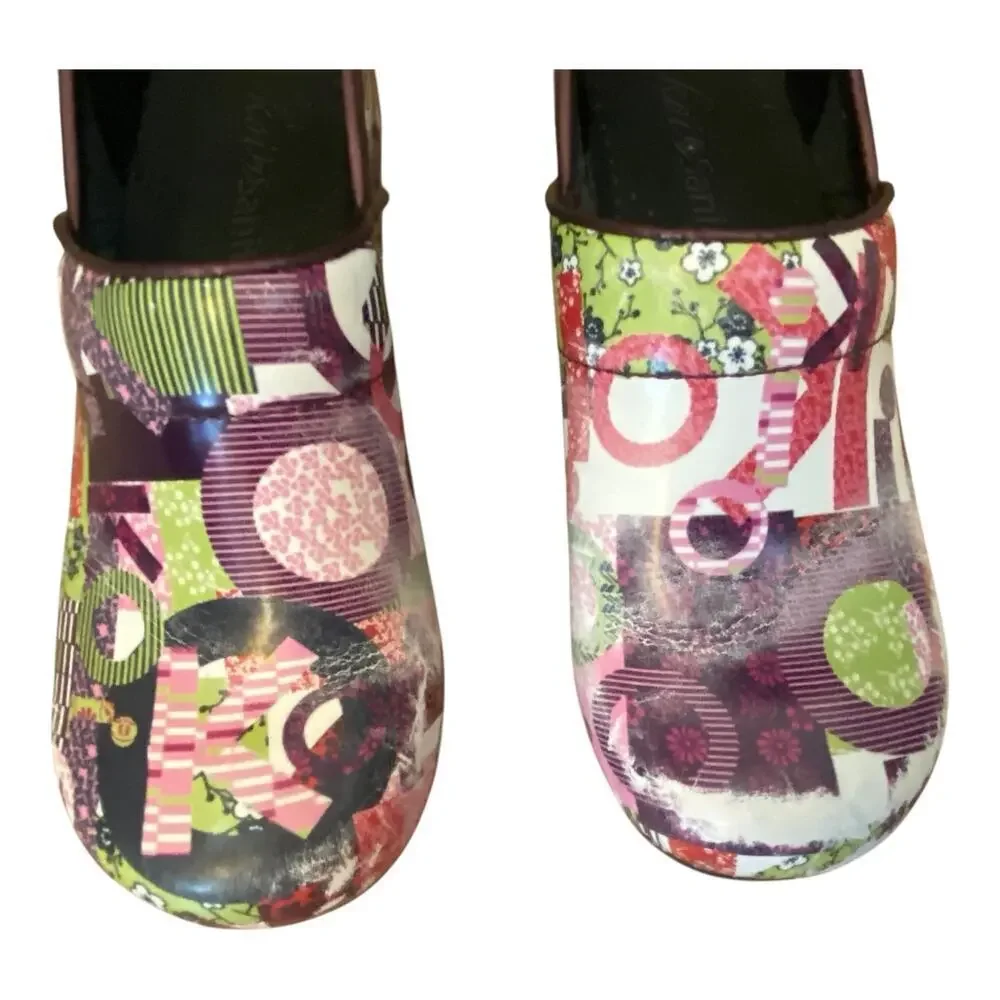Koi by Sanita Professional Nurse Clogs Women’s EU 35 Colorful Patent Leather